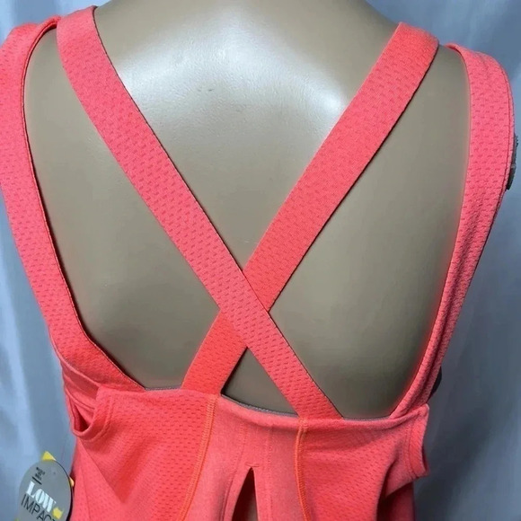 LOLE FAYLINN coral open back racerback tank top , activewear, built in  bra - Picture 4 of 12